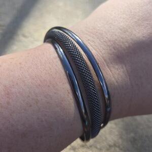 Lia Sophia Gunmetal Cuff Bracelet